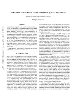 SESQA: semi-supervised learning for speech quality assessment