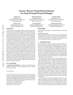 Answer-Driven Visual State Estimator for Goal-Oriented Visual Dialogue