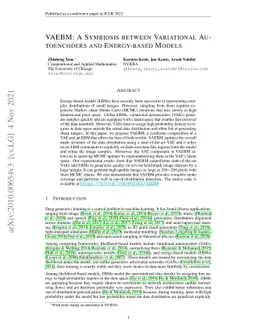 VAEBM: A Symbiosis between Variational Autoencoders and Energy-based
  Models