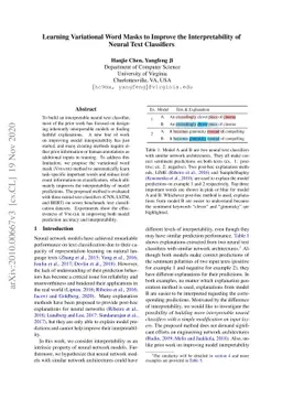 Learning Variational Word Masks to Improve the Interpretability of
  Neural Text Classifiers