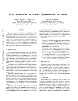 BCNN: A Binary CNN with All Matrix Ops Quantized to 1 Bit Precision