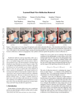 Learned Dual-View Reflection Removal