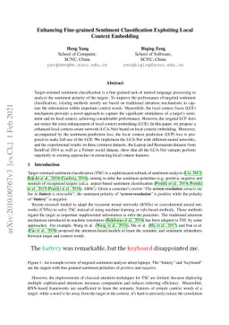 Enhancing Fine-grained Sentiment Classification Exploiting Local Context
  Embedding