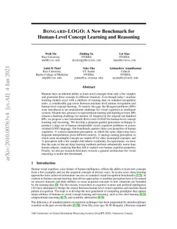 Bongard-LOGO: A New Benchmark for Human-Level Concept Learning and
  Reasoning