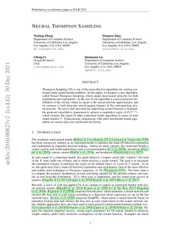 Neural Thompson Sampling