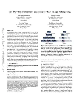 Self-Play Reinforcement Learning for Fast Image Retargeting