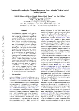 Continual Learning for Natural Language Generation in Task-oriented
  Dialog Systems