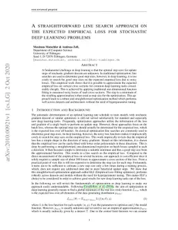 A straightforward line search approach on the expected empirical loss
  for stochastic deep learning problems