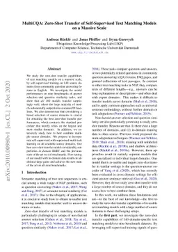 MultiCQA: Zero-Shot Transfer of Self-Supervised Text Matching Models on
  a Massive Scale