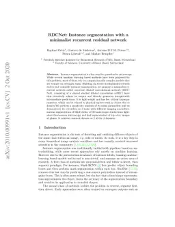 RDCNet: Instance segmentation with a minimalist recurrent residual
  network