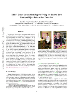 DIRV: Dense Interaction Region Voting for End-to-End Human-Object
  Interaction Detection