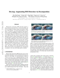 DecAug: Augmenting HOI Detection via Decomposition