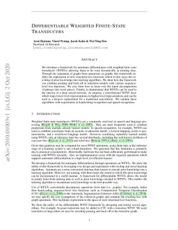 Differentiable Weighted Finite-State Transducers