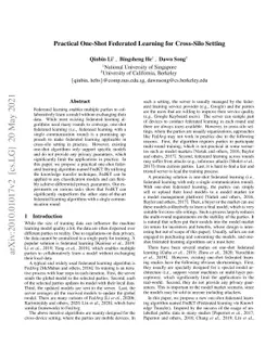 Practical One-Shot Federated Learning for Cross-Silo Setting