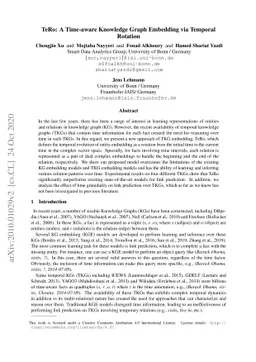 TeRo: A Time-aware Knowledge Graph Embedding via Temporal Rotation