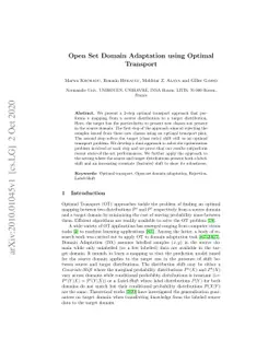 Open Set Domain Adaptation using Optimal Transport