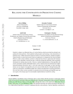 Relaxing the Constraints on Predictive Coding Models