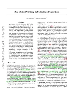 Data-Efficient Pretraining via Contrastive Self-Supervision
