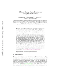 Efficient Image Super-Resolution Using Pixel Attention