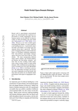 Multi-Modal Open-Domain Dialogue