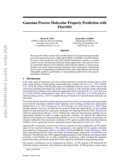 Gaussian Process Molecule Property Prediction with FlowMO