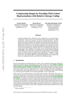 Compressing Images by Encoding Their Latent Representations with
  Relative Entropy Coding