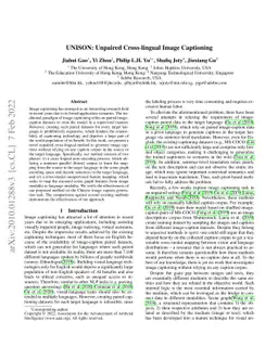 UNISON: Unpaired Cross-lingual Image Captioning
