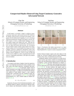 Unsupervised Shadow Removal Using Target Consistency Generative
  Adversarial Network