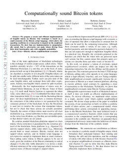 Computationally sound Bitcoin tokens