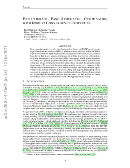 Expectigrad: Fast Stochastic Optimization with Robust Convergence
  Properties