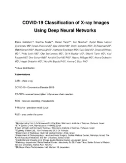 COVID-19 Classification of X-ray Images Using Deep Neural Networks