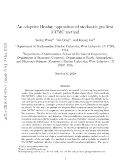 An adaptive Hessian approximated stochastic gradient MCMC method