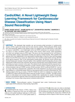 CardioXNet: A Novel Lightweight Deep Learning Framework for
  Cardiovascular Disease Classification Using Heart Sound Recordings