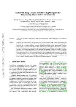 Early Bird: Loop Closures from Opposing Viewpoints for
  Perceptually-Aliased Indoor Environments