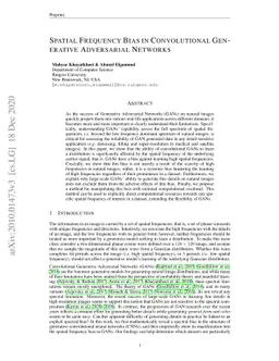 Spatial Frequency Bias in Convolutional Generative Adversarial Networks