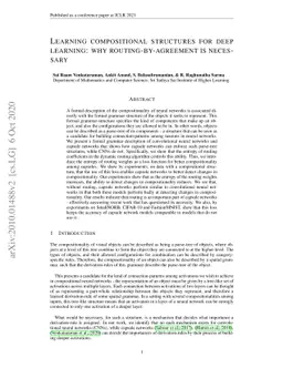 Learning Compositional Structures for Deep Learning: Why
  Routing-by-agreement is Necessary