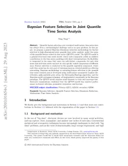 Bayesian Feature Selection in Joint Quantile Time Series Analysis