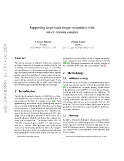 Supporting large-scale image recognition with out-of-domain samples