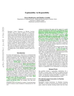 Explainability via Responsibility