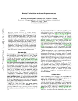 Entity Embedding as Game Representation