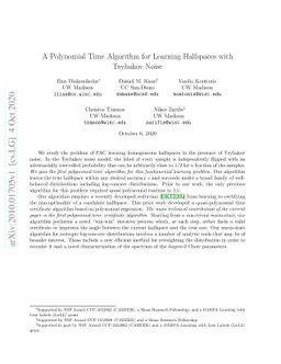 A Polynomial Time Algorithm for Learning Halfspaces with Tsybakov Noise