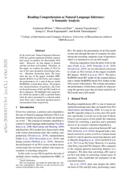 Reading Comprehension as Natural Language Inference: A Semantic Analysis