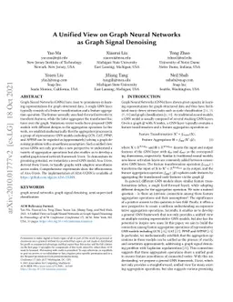 A Unified View on Graph Neural Networks as Graph Signal Denoising