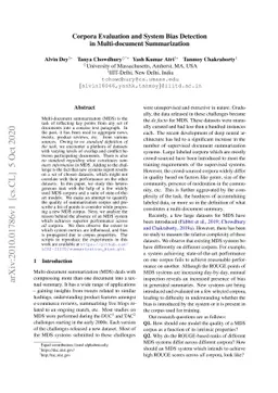 Corpora Evaluation and System Bias Detection in Multi-document
  Summarization