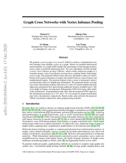 Graph Cross Networks with Vertex Infomax Pooling