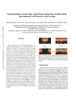 Painting Outside as Inside: Edge Guided Image Outpainting via
  Bidirectional Rearrangement with Progressive Step Learning