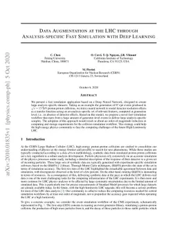 Data Augmentation at the LHC through Analysis-specific Fast Simulation
  with Deep Learning
