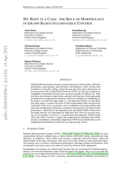 My Body is a Cage: the Role of Morphology in Graph-Based Incompatible
  Control