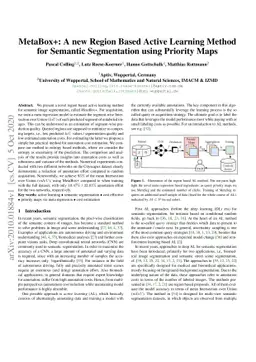 MetaBox+: A new Region Based Active Learning Method for Semantic
  Segmentation using Priority Maps