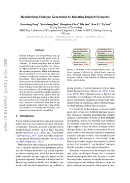Regularizing Dialogue Generation by Imitating Implicit Scenarios